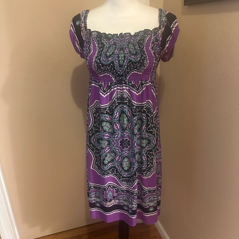 Snap Multicolor spring dress Small.
